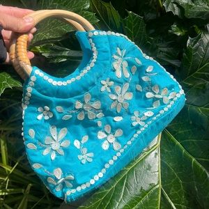Puka shell vintage mini purse (Beachy)